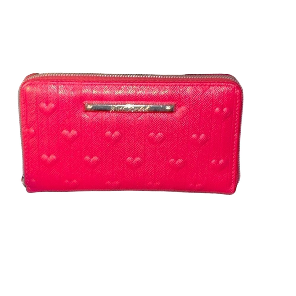 Betsey Johnson hot pink heart wallet
